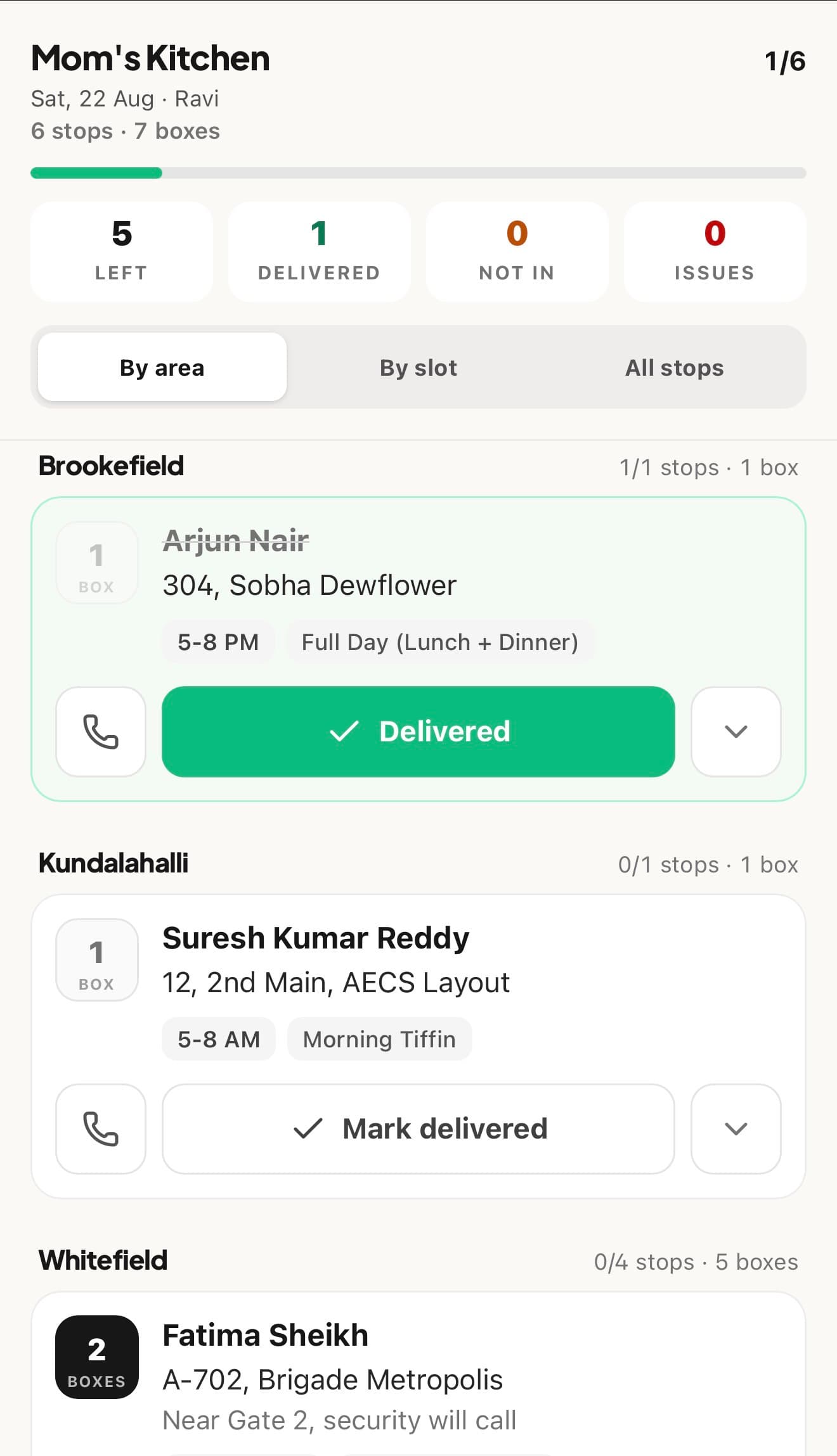 No reading the list down the phone